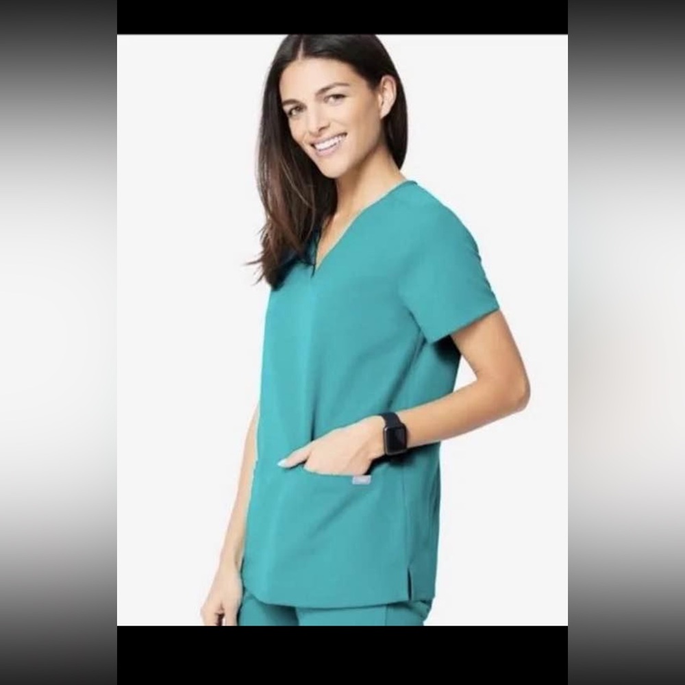 FIGS teal scrub set size large